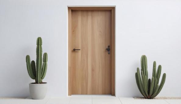 ナチュラルでシンプルな玄関ドア ナチュラルでシンプルな玄関ドアの写真