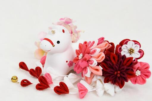 年賀状素材 午 年賀状,午,干支の写真素材