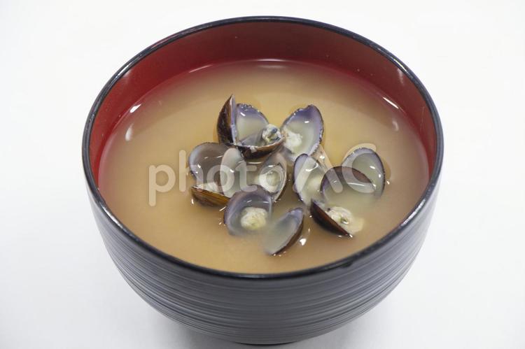 しじみの味噌汁 しじみの味噌汁,みそ汁,シジミの写真素材
