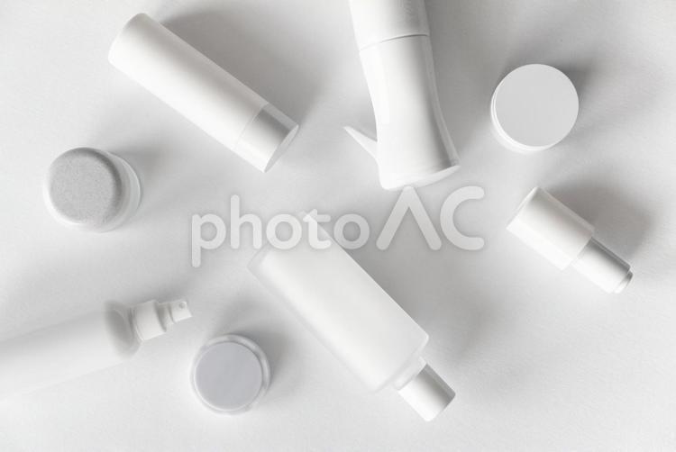いろいろな種類の詰め替え容器 モックアップ,物撮り,化粧品の写真素材