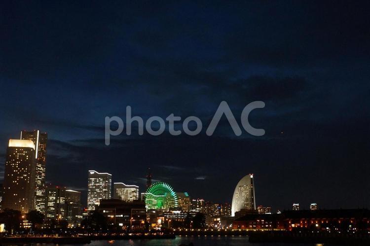 みなとみらいの夜景 夜景,デート,みなとみらいの写真素材
