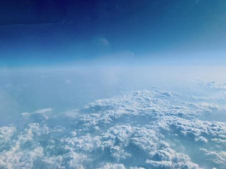 空撮,空,雲,の写真