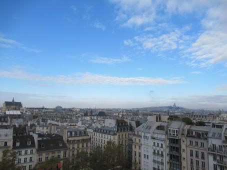 フランスのパリ(モンマントルの丘)の風景 フランスのパリ(モンマントルの丘)の風景 パリ中心部,展望,風景の写真素材