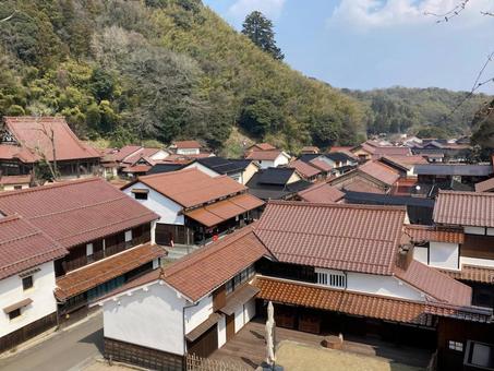 石見銀山・大森の街並み 大森,重要伝統的建造物群保存地区,重伝建地区の写真素材
