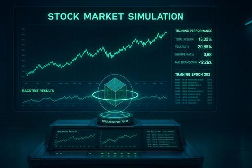 株式シミュレーション画面の写真