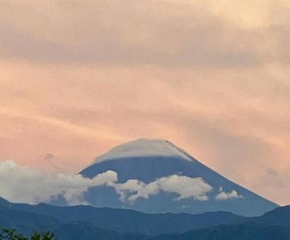 富士山　台風一過4 富士山,山,空の写真素材