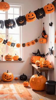 ハロウィンの室内飾り デコレーション ハロウィンの室内飾り デコレーションの写真