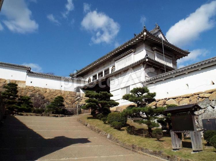 【風景写真】姫路城の風景 姫路城,世界遺産,国宝の写真素材