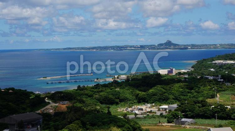 沖縄　夏　風景 風景,夏,空の写真素材