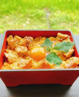 親子丼 親子丼 親子丼,卵,丼の写真素材