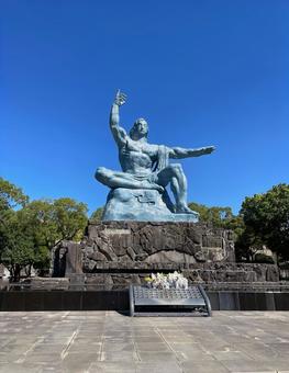 長崎平和祈念像 平和祈念像,平和公園,長崎の写真素材