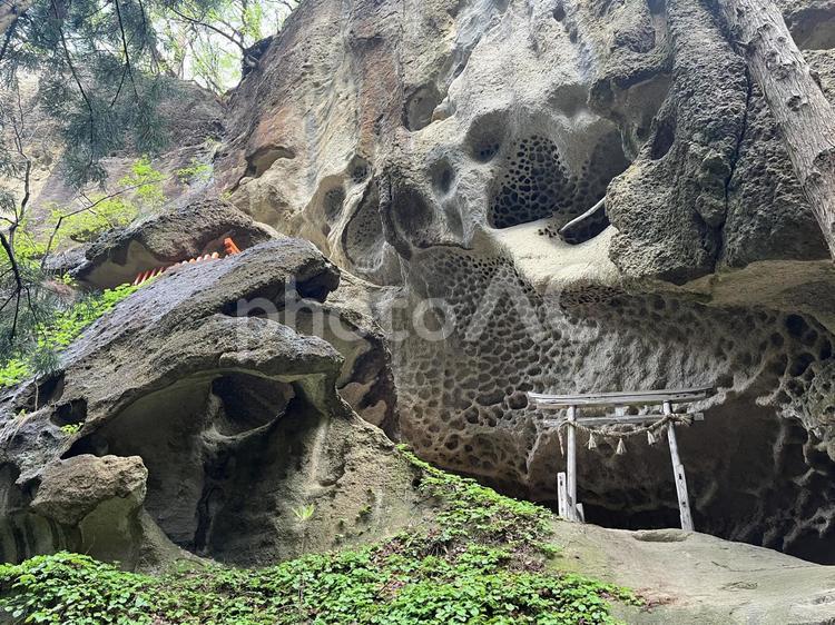 峯の浦　垂水遺跡 峯の裏,垂水遺跡,山形の写真素材