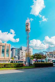 【山形】山形駅の周辺 からくり時計 山形駅,山形,駅の写真素材