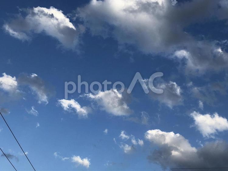 白と黒の雲 空,雲,白と黒の雲の写真素材