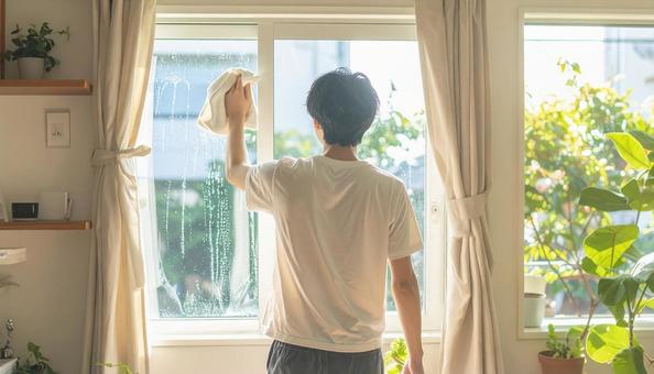 掃除をする人 掃除をする人の写真
