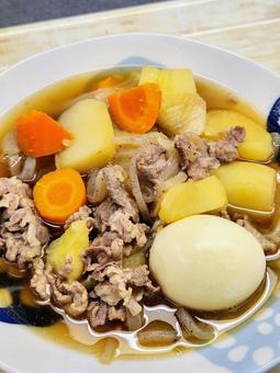 肉じゃがD 肉じゃが,野菜,しらたきの写真素材