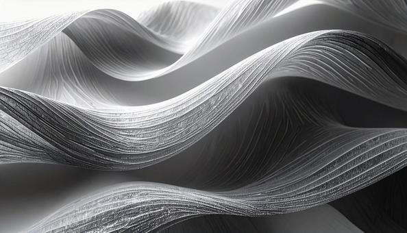 抽象的な白銀の波紋模様 抽象的な白銀の波紋模様の写真