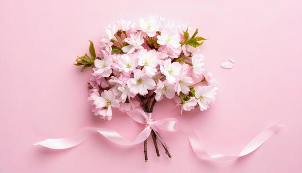 ピンク色の花束 ピンク色の花束の写真
