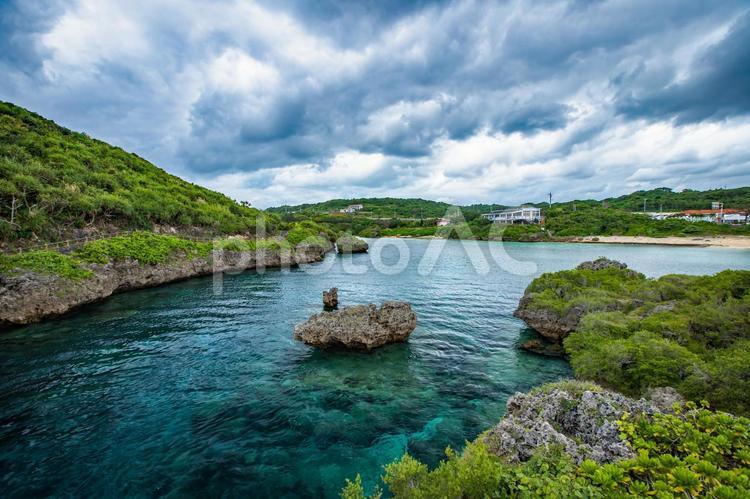 宮古島 イムギャーマリンガーデンの風景　 イムギャーマリンガーデン,宮古島,海の写真素材