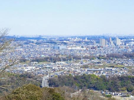神奈川県相模原市中心市街地の俯瞰2 相模原市,橋本,相模原の写真素材