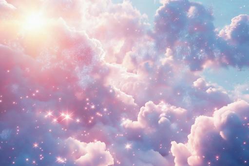キラキラした光と空の神々しい風景 壁紙 キラキラした光と空の神々しい風景 壁紙の写真