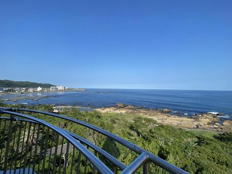 灯台から眺めた景色 灯台,海,海岸の写真素材