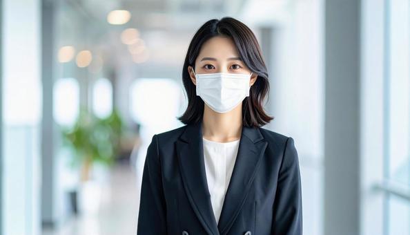 マスクをつける人 マスクをつける人の写真