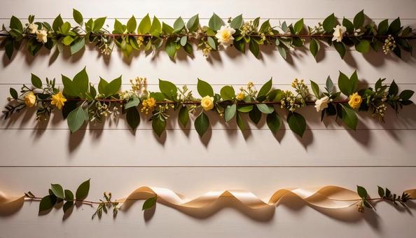 花とグリーンのバックグラウンド 花とグリーンのバックグラウンドの写真