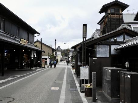 国宝犬山城天守と犬山城下町2 犬山城,犬山城下町,犬山市の写真素材