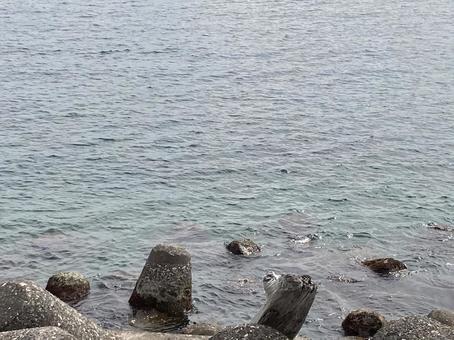 駿河湾 駿河湾 海,波,岩の写真素材