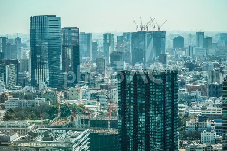 東京・港区の都市風景 東京,港区,高層ビルの写真素材