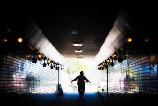 People walking through the underground passage, JPG People walking through the underground passage, JPG