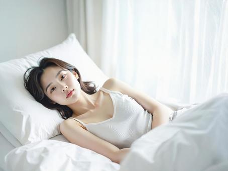 女性_目覚めの写真