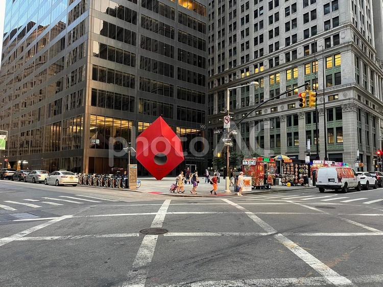 街中のオブジェ オブジェ,ビル,マンハッタンの写真素材