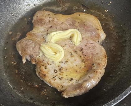 ステーキ バーベキュー 豚ロース ステーキ バーベキュー 豚ロースの写真