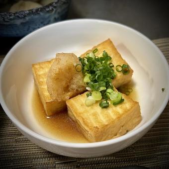 出汁厚揚げ 出汁厚揚げ 旦那飯,男の料理,手料理の写真素材