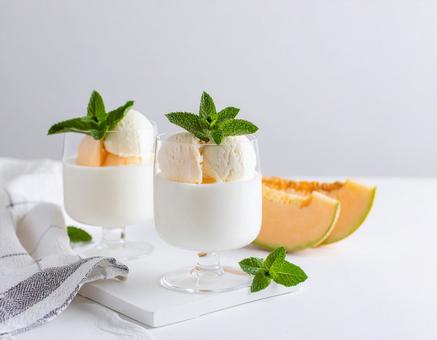 メロンのスイーツの写真