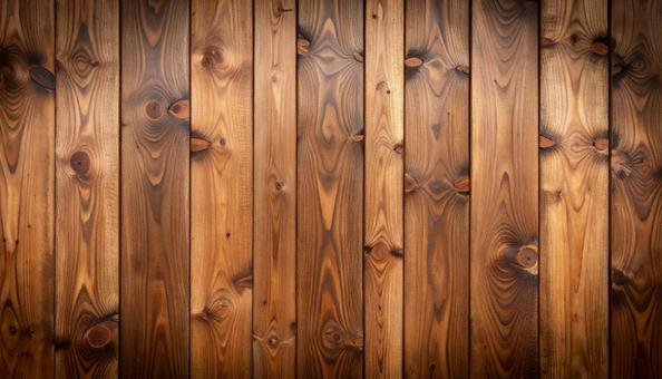 ウッドデッキ　木目背景素材　茶色の写真