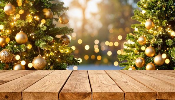 冬のクリスマスツリーイメージの写真