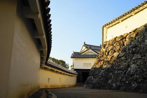 世界文化遺産　茜色の姫路城（白鷺城）４ 姫路城,白鷺城,城の写真素材