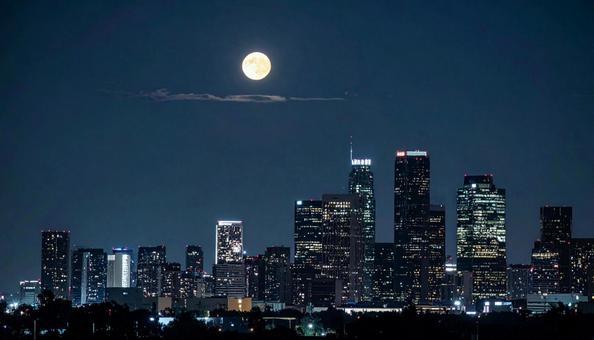 深夜の都会の写真