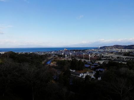 Photo, national treasure, hikone castle, a view, 