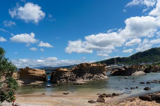 台湾の自然観光スポット 台湾の自然観光スポット 野柳,台湾,台北の写真素材