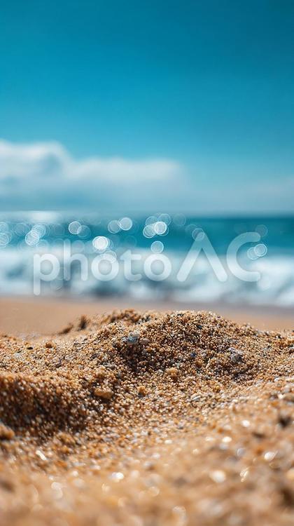 透明な水と砂の美しいコントラスト 砂,砂浜,ビーチの写真素材