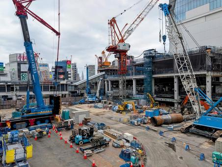 渋谷駅周辺再開発 渋谷駅周辺再開発 渋谷,渋谷駅,再開発の写真素材