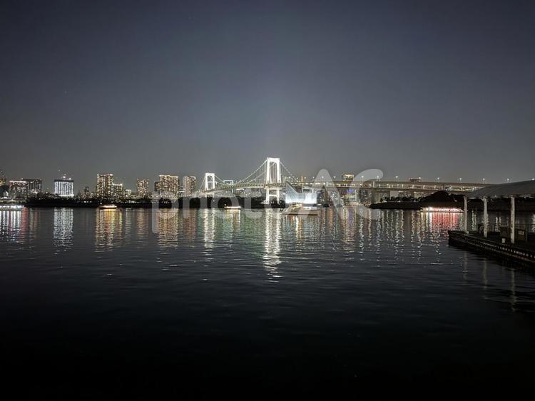 レインボーブリッジ 夜景,海,デートの写真素材