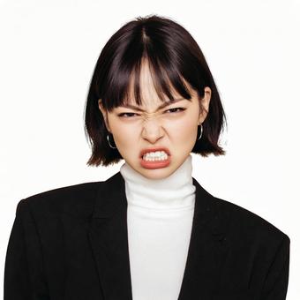 怒りの女性 怒りの女性の写真