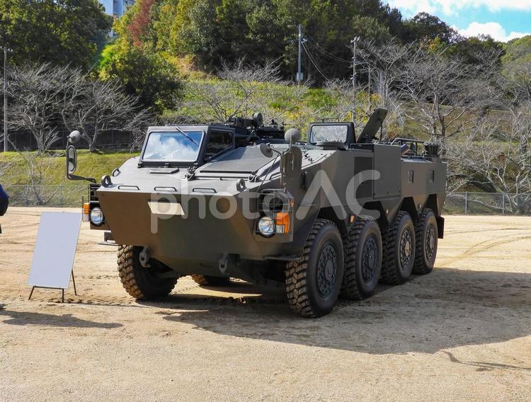 展示中の陸上自衛隊 96式装輪装甲車 自衛隊,陸上自衛隊,ミリタリーの写真素材