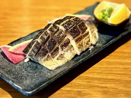 炙り〆さば 炙り〆さば 〆さば,鯖,炙り〆さばの写真素材