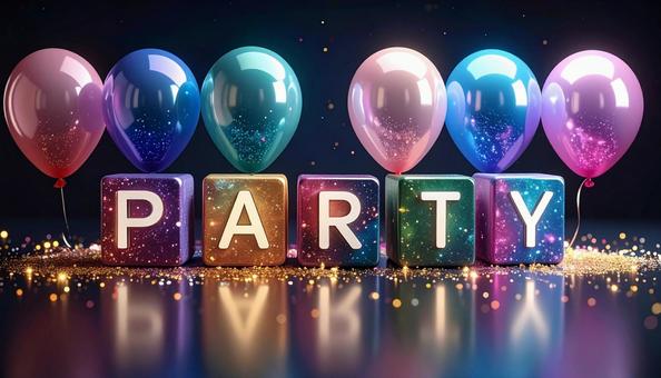 パーティーの英単語PARTYの文字 パーティーの英単語PARTYの文字の写真